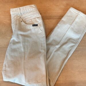 Rockies High-Rise Jeans in Light Beige